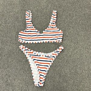 Red white and blue bikini set